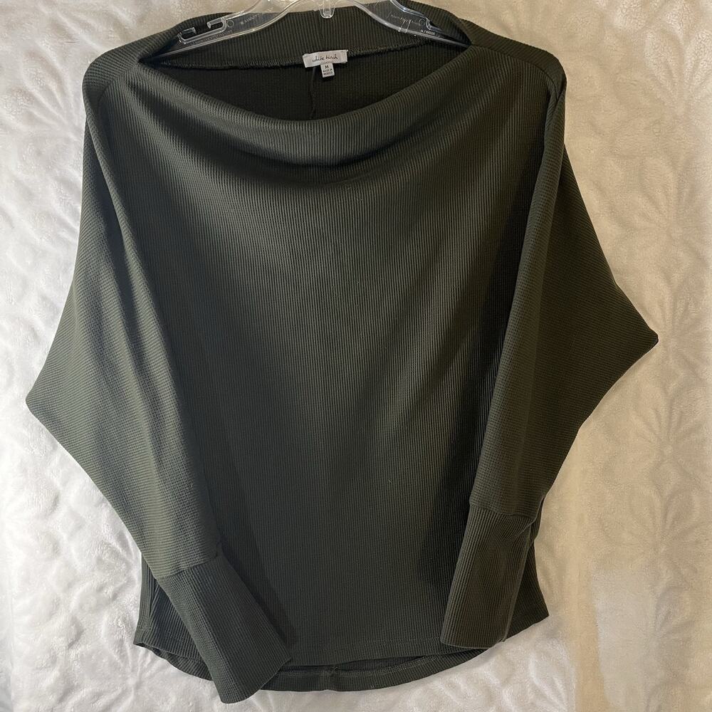 White Birch olive green Oversized Cowl Neck sweater size medium